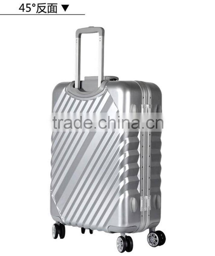 2016 Fashion ABS and PC Aluminum Frame Hard luggage China Factory Trolley Case Travel luggage bag trolley case travelling bag