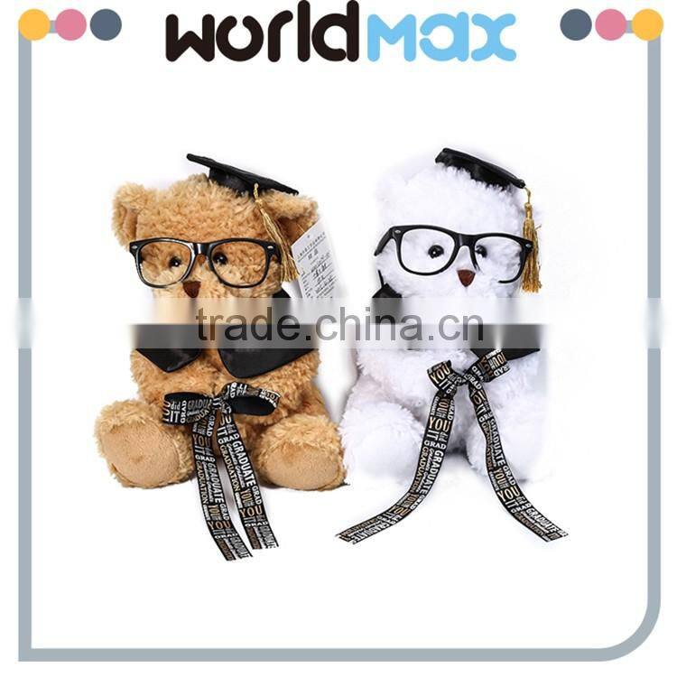 Kid Gift OEM Enterprise Plush Bear With Doctorial Hat Cartoon Toy Doll