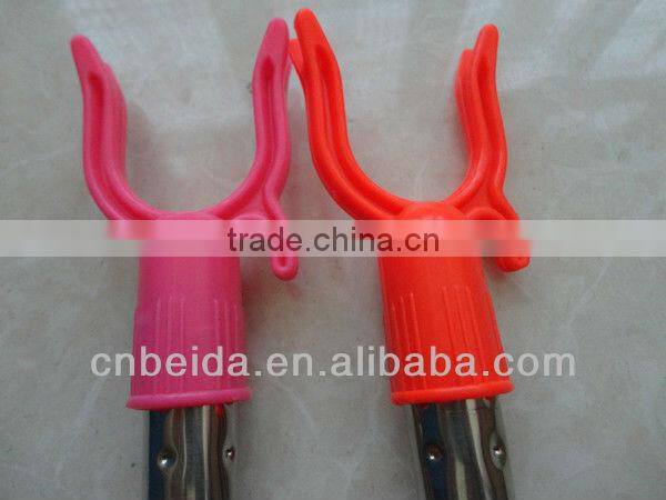 Telescopic Clothes Fork Stainless Steel Metal Handle Plastic Fork Plastic Clothes Hanger