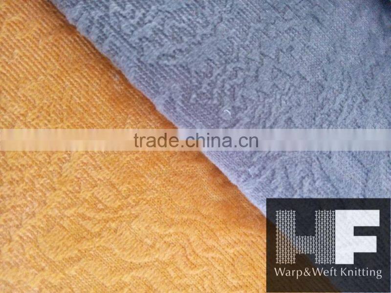 Microfiber Soft Velboa Burnout Printing Fabric for Sofa/Car Seat/Cushion Cover Fabric