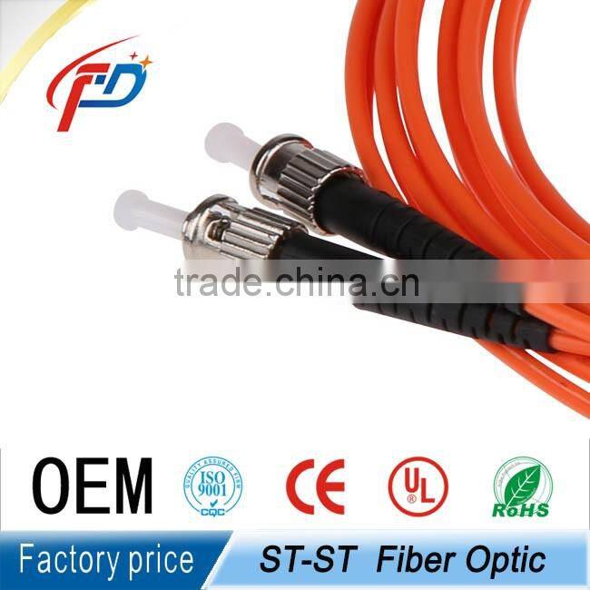 ST-ST duplex multymode fiber optic patch cable connector