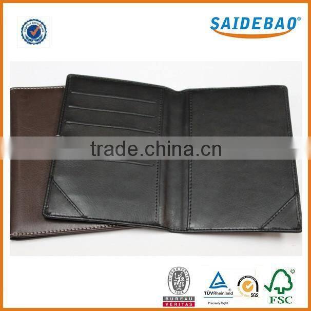 Dongguan factory direct custom High-quality leather passport holder with Multi-function pocket and Customized Logo