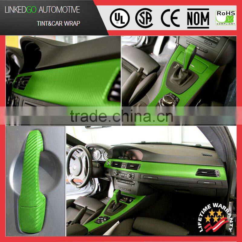 New Fashion Car Body Wrap Silver Waterproof Sticker Decal 4d carbon fiber vinyl