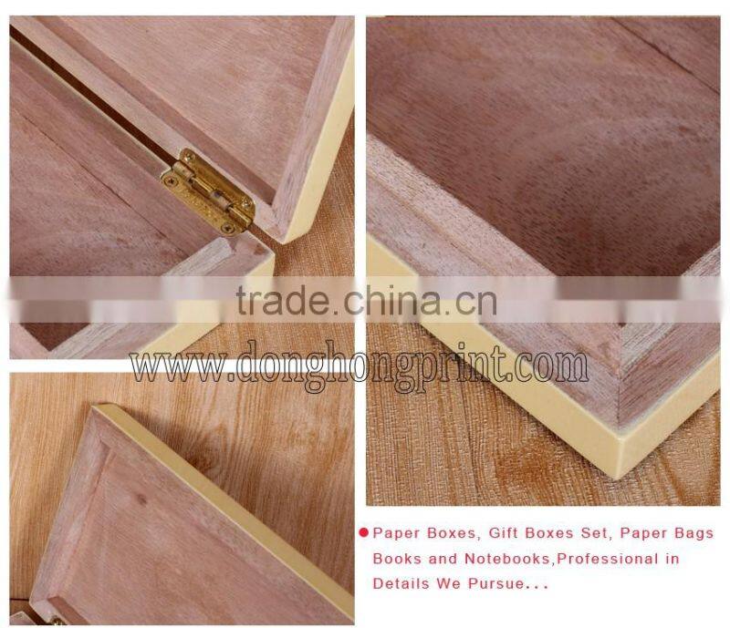 High end MDF wooden playing card box with hinge