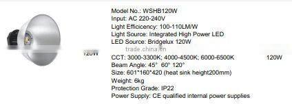 LED FACTORY LIGHTING 120W CE QUALIFIED HIGH BRIGHTNESS LED BAY LIGHT