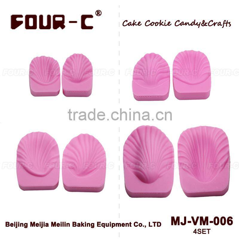 Big set, 4pcs double sided veiner of petal & leaf