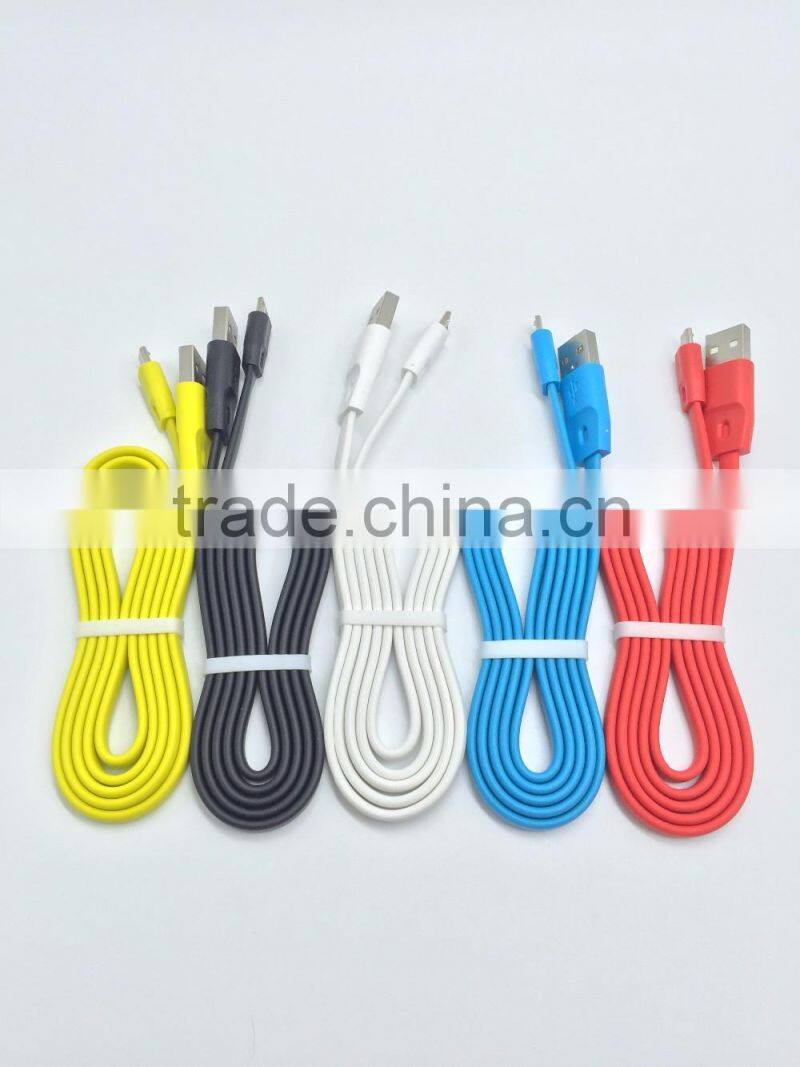 High speed colorful micro USB Data fast transfer flat cable