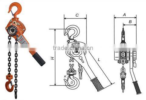 Construction Tools China Ratchet lever chain hoist 3 ton hoist lever