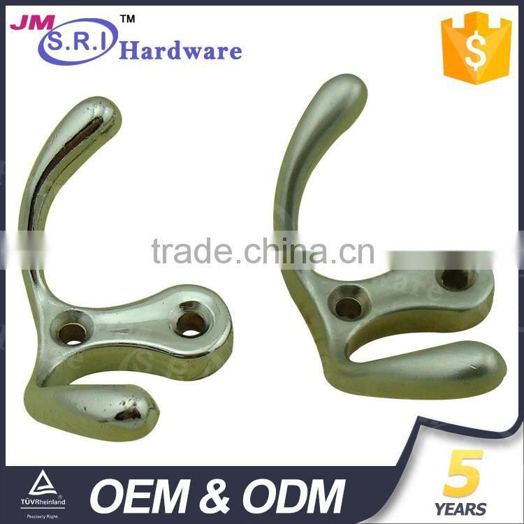 Hot sale zinc alloy toilet double coat hook