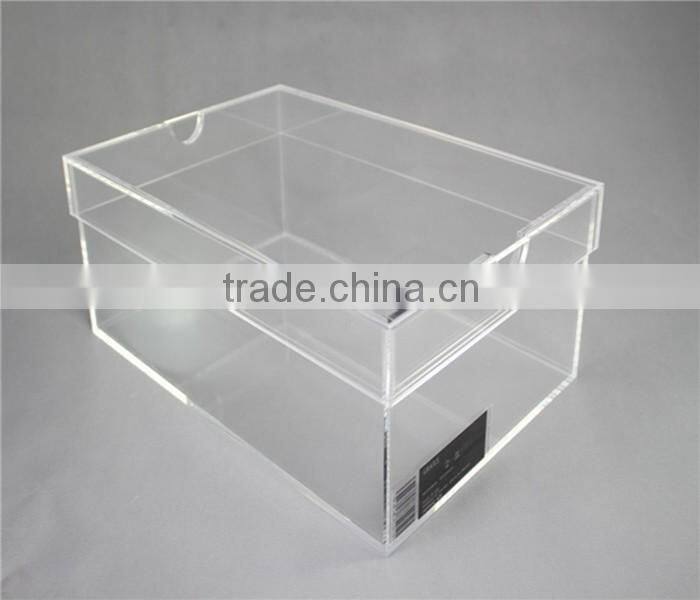 Custom logo clear acrylic shoe box acrylic sport shoe box