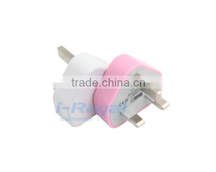 Wall charger for mobile phone 5V 1A dc output usb wall charger