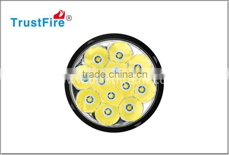 Biggest!! led flashlight 13000lm patented products TrustFire TR-J20 12 x t6 flash with CE,FCC certification