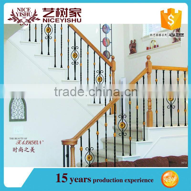 Wholesales low price wrought iron stair railing, garden stair railing, baluster design
