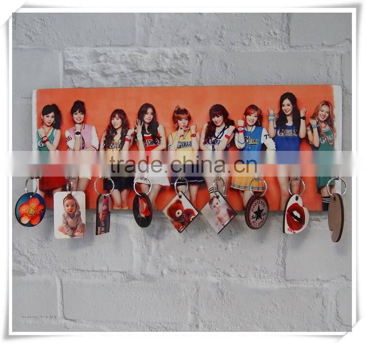 dye sublimation MDF Keyring hanger for heat press