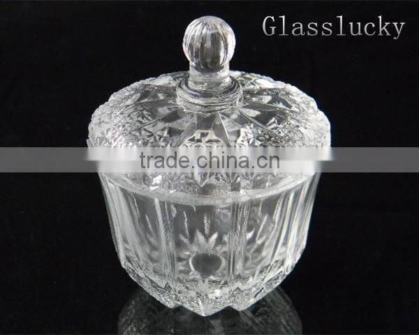 Cheap glass candy/cookie jar and glass jar for food candy