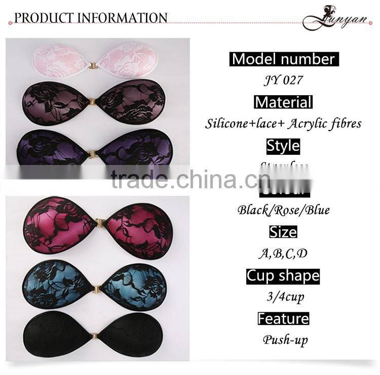 JY027 Hot selling Embroidery padded bra lace underwear