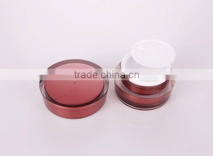 Popular taper shape plastic jars, acrylic cosmetic cream jars for personal care