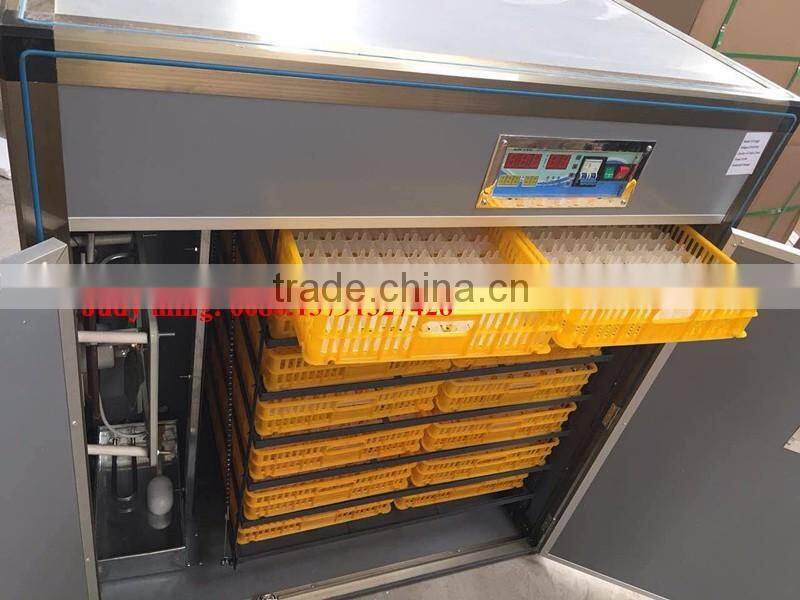 2016best selling 1232 eggs incubator fully automatic poultry egg incubator CE approved chicken egg incubator
