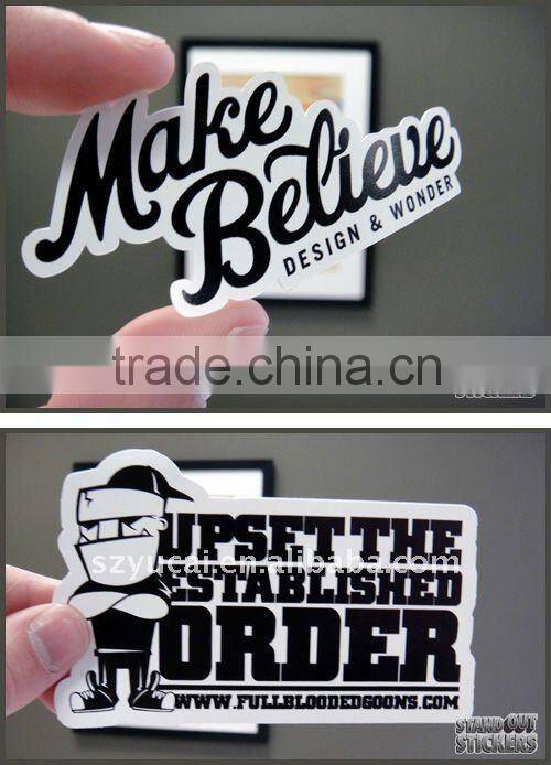 customized waterproof and die cut vinyl label