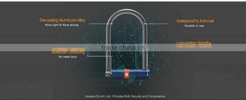 Newest door app remote smart bicycle bluetooth lock