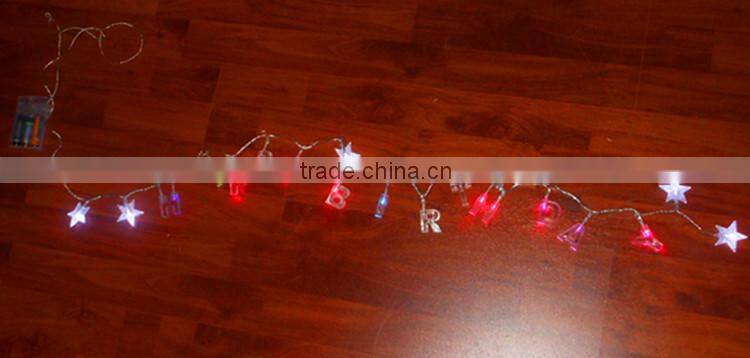 words happy birthday led battery string light