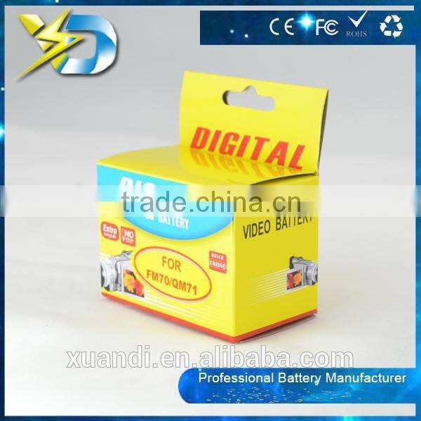 Digital camera battery lithium ion A cell batteries 7.2v battery for NP-FM70 NP-QM71