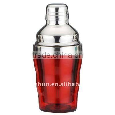 colorful double-wall stainless steel cocktail shaker