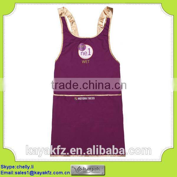 orange bib stylish promotional aprons for supermarket