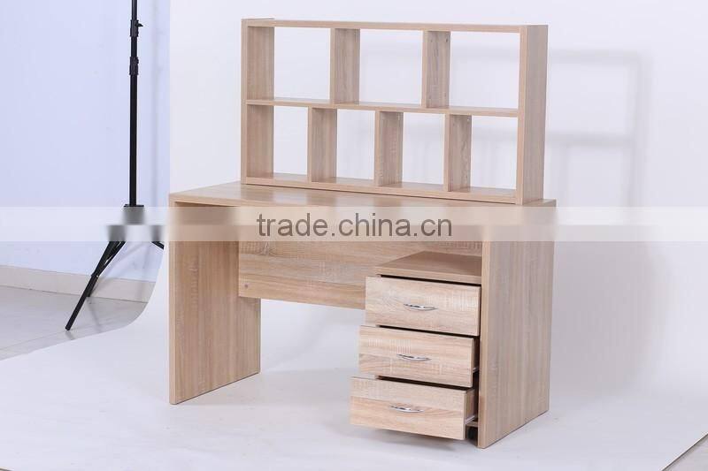 Computer desk bookshelf Draw-out type arc table