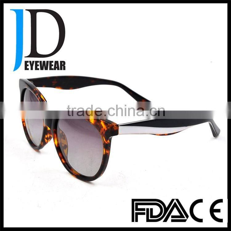 Newest pretty summer ladies sunglasses double color temple personalized cheap sunglasses