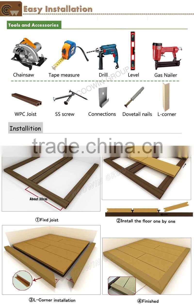 Barefoot wpc outdoor decking for house yard decoration