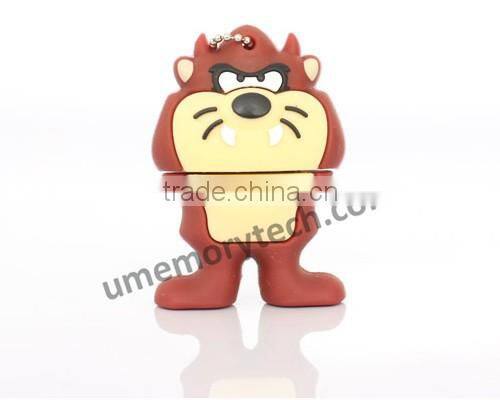Taz cartoon role PVC bulk cheap usb flash drives 1gb 2gb 4gb