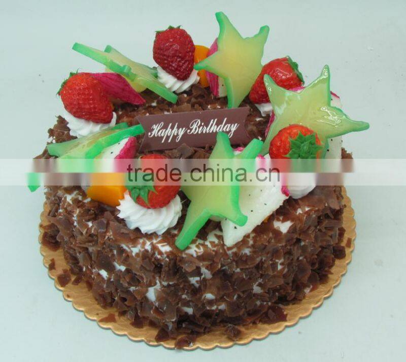Artificial wedding/anniversary/birthday cake with fake fruits decoration