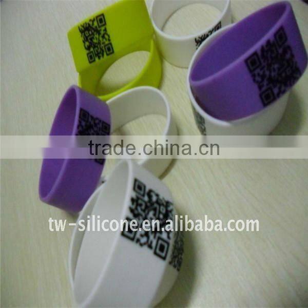 Customized QR code silicoen id bracelet for sports