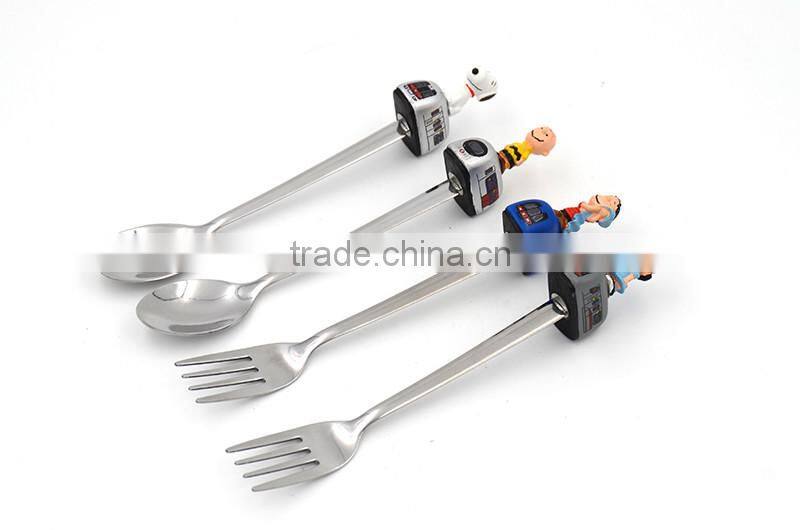 best selling new style spoon&fork cutlery set with polyresin handle