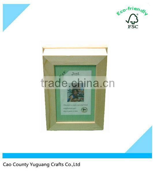OEM Wooden Box With Flat Picture Frame Top