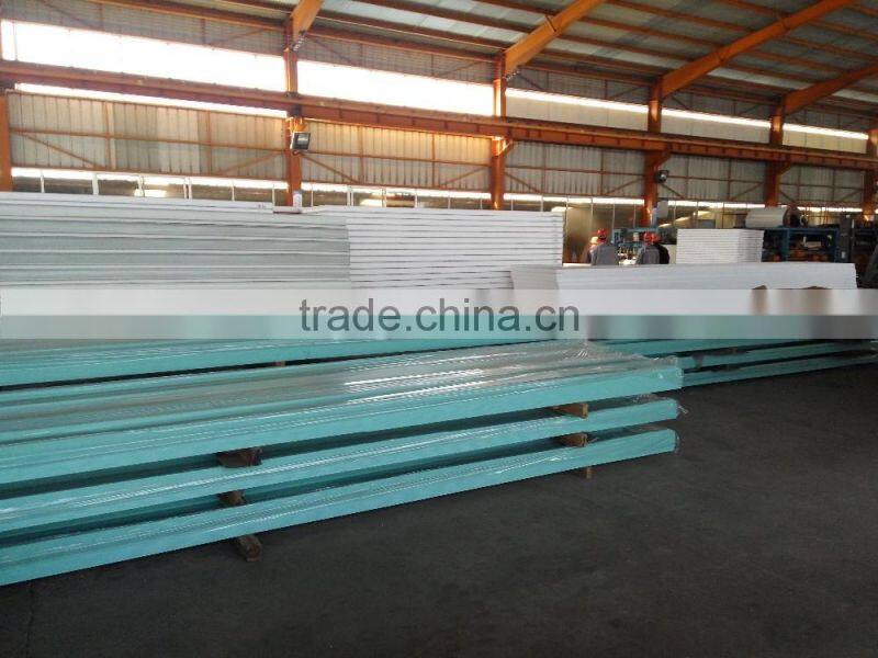 steel structure warehouse wall and roof EPS/PU rock wool sandwich panel board used for steel house