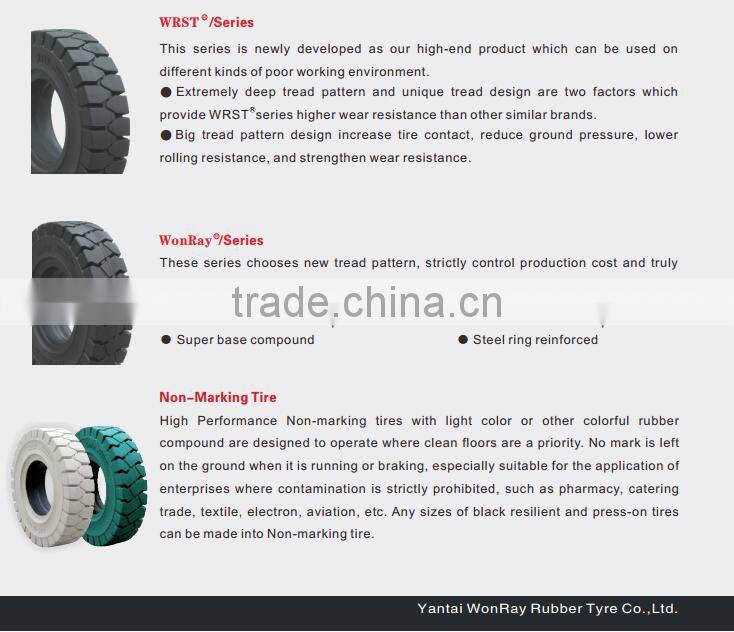 tractor trailer solid tyre 4.00-8 for towing tractor in airport or seaport