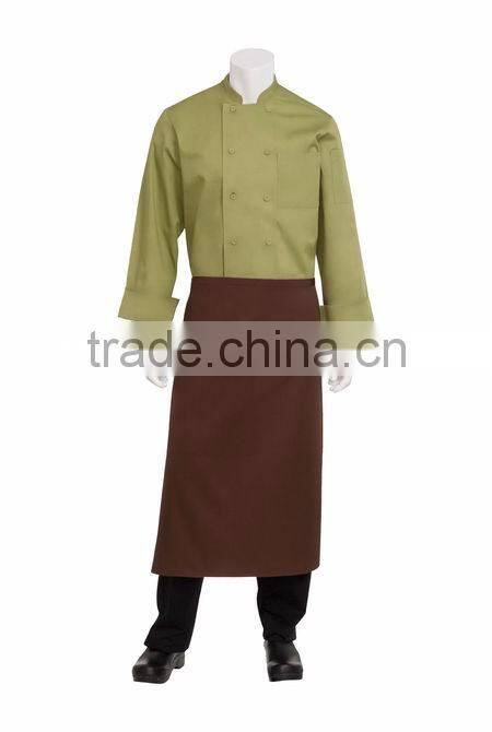 Black canvas bar long waist apron