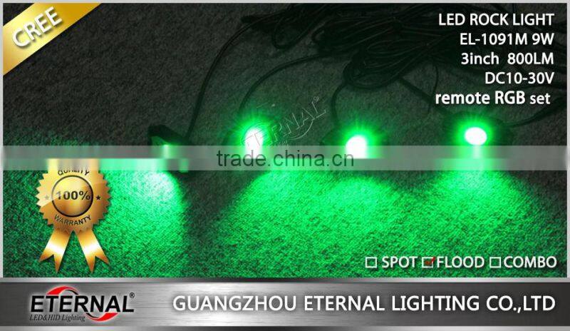 9W high brightness Multicolor RGB Rock Lights For Jeep Wrangler JK TJ WJ XJ MJ Trucks offroad