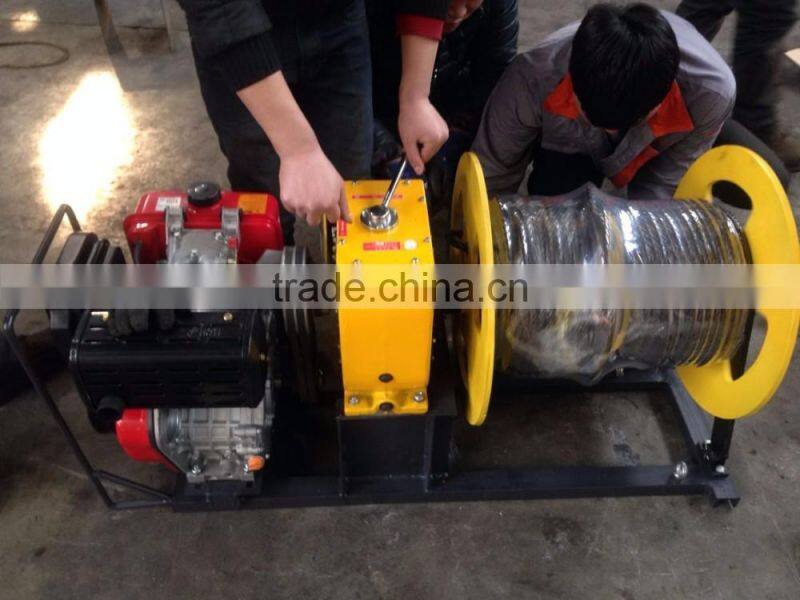 3 Ton diesel engine wire rope hoist winch puller winch