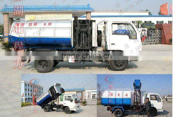 DongFeng hang-dustbin garbage truck, garbage truck 4X2 new garbage truck
