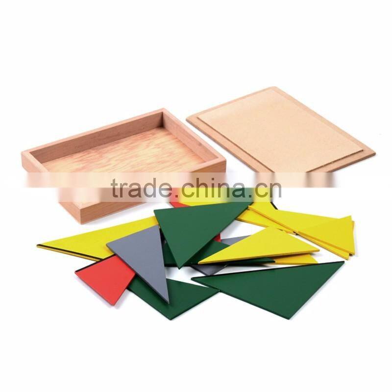 Wooden toy Montessori set Constructive Triangles With 5 Boxes