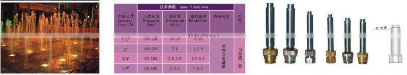 Dry fountain crystal pillar fountain nozzle