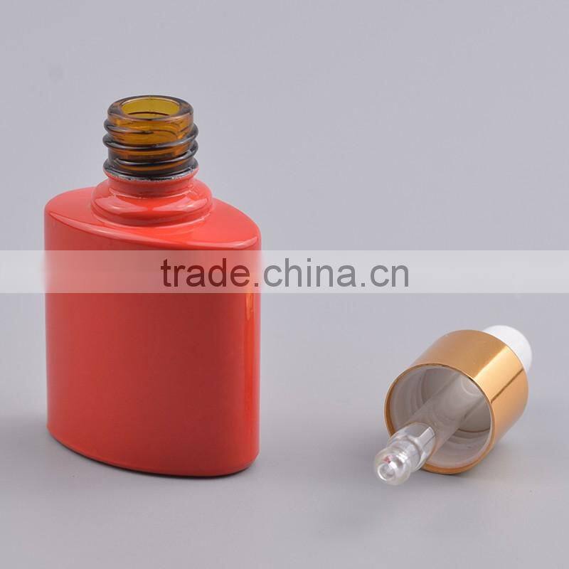 new design glass bottle empty essential oil bottles with aluminum dropper cap