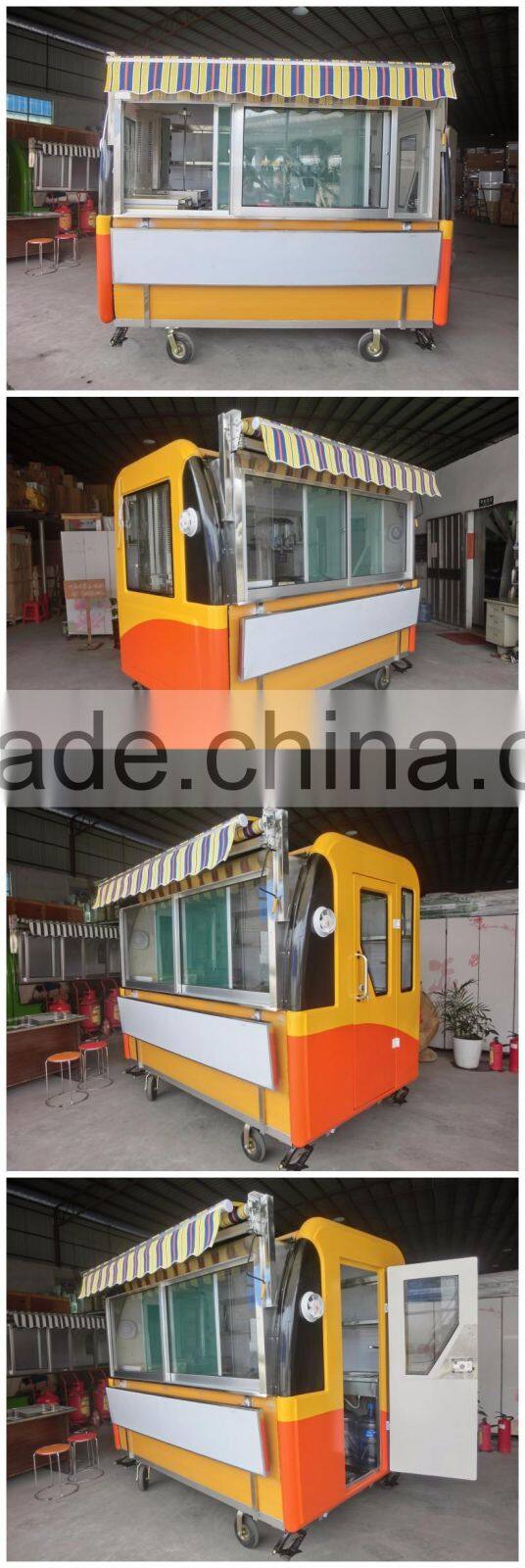 2016 hot sale food cart, mobile food cart for slush machine,bbq food cart for sale (ZQW-C2)