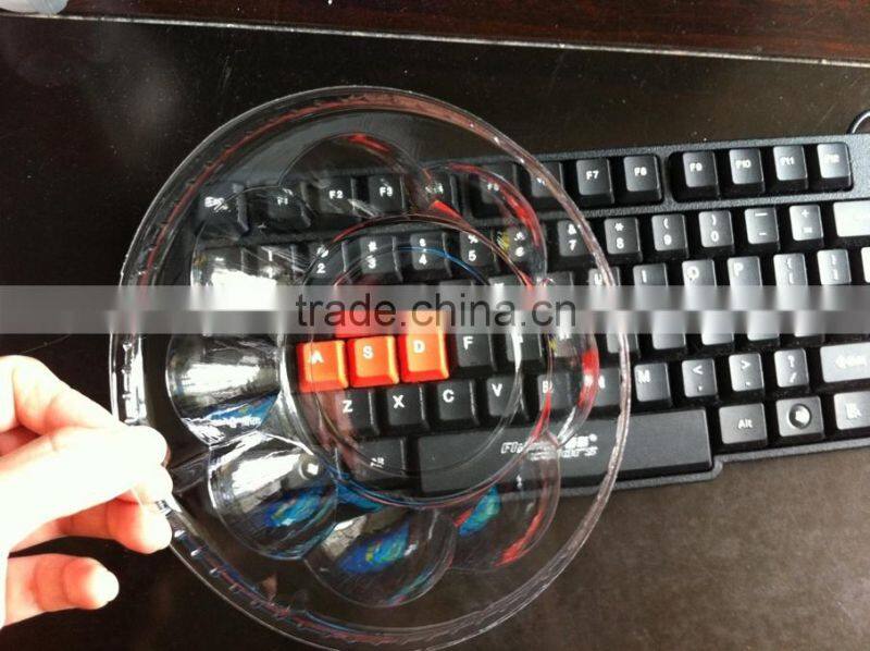 Clear and safe disposable plastic bowl cover / Sundae cup cover