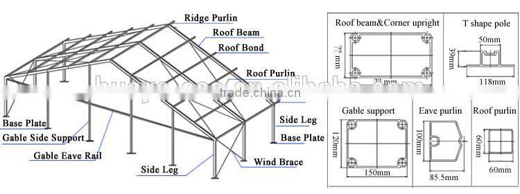Architecture Membrane Structure Type High Peak Canopy tent Structure