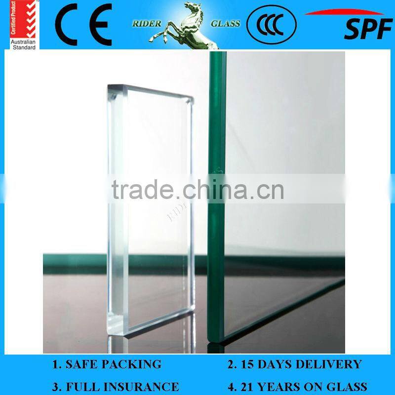 10mm clear float glass with AS/NZS 2208
