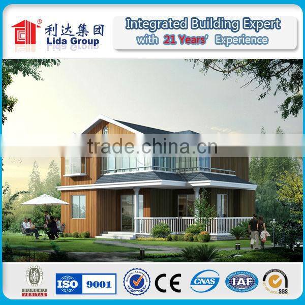 Eco-friendly luxury prefab house villa / Green prefab steel house made in china